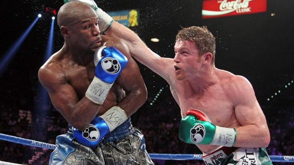 Floyd Mayweather and Canelo Alvarez 