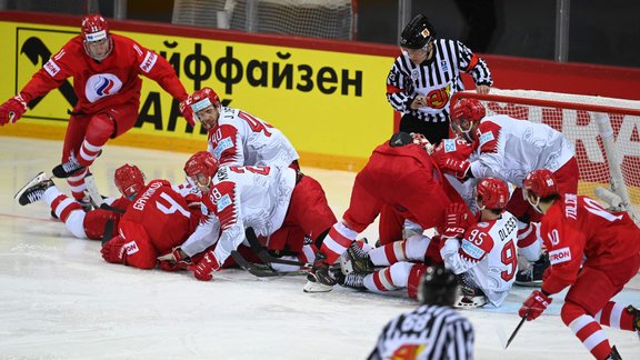 Hokejs, pasaules čempionāts 2021: Krievijas Olimpiskā komanda - Dānija - 1