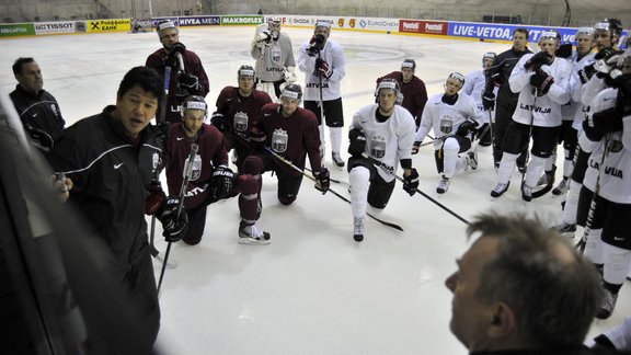 Latvijas hokeja izlases treniņš - 17