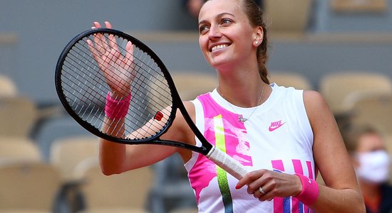 Kvitova pirmo reizi pēdējo astoņu gadu laikā sasniedz 'French Open' pusfinālu