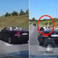 Video: Čiekurkalnā 'Volvo' vadītājs nedod ceļu un vicina vidējo pirkstu