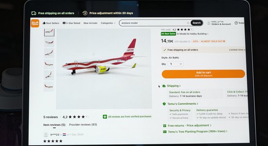 Ķīnas "Temu" dažu dienu laikā atrisina viltoto "airBaltic" lidmodeļu problēmu