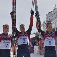 Российские лыжники заняли весь пьедестал в гонке на 50 км