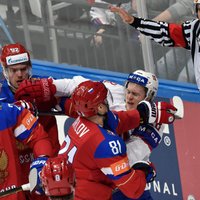 Video: Krievijas hokejistiem pārliecinoša uzvara pret Norvēģiju