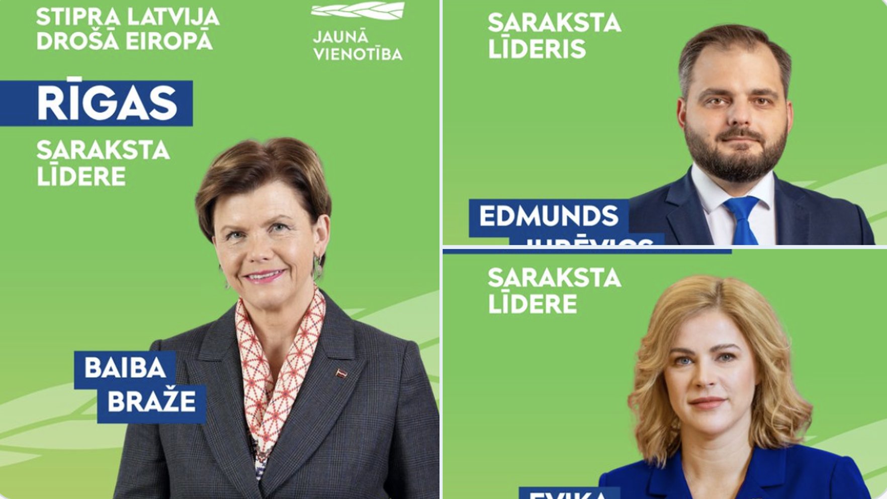 JV izziņo Saeimas vēlēšanu sarakstu līderus