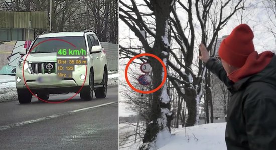 To 30 km/h zīmi nevar redzēt! "Zebra" brīdina par soda naudas "slaukšanu" Balasta dambī