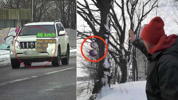 To 30 km/h zīmi nevar redzēt! "Zebra" brīdina par soda naudas "slaukšanu" Balasta dambī