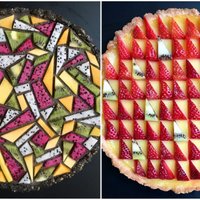 Foto: Nevainojami un ģeometriski perfekti augļu pīrāgi