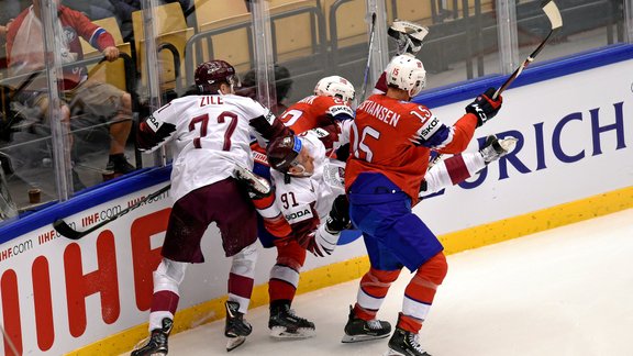 Hokejs, pasaules čempionāts 2018: Latvija - Norvēģija - 46