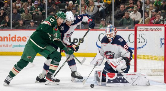 Merzļikinam 41 atvairīts metiens 'Blue Jackets' neveiksmē pret 'Wild'