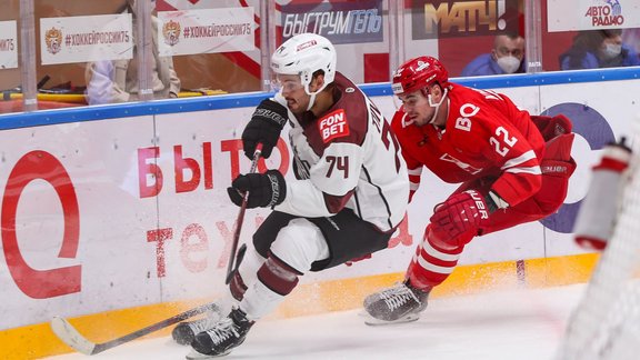 Hokejs, KHL spēle: Rīgas Dinamo - Maskavas Spartak - 22