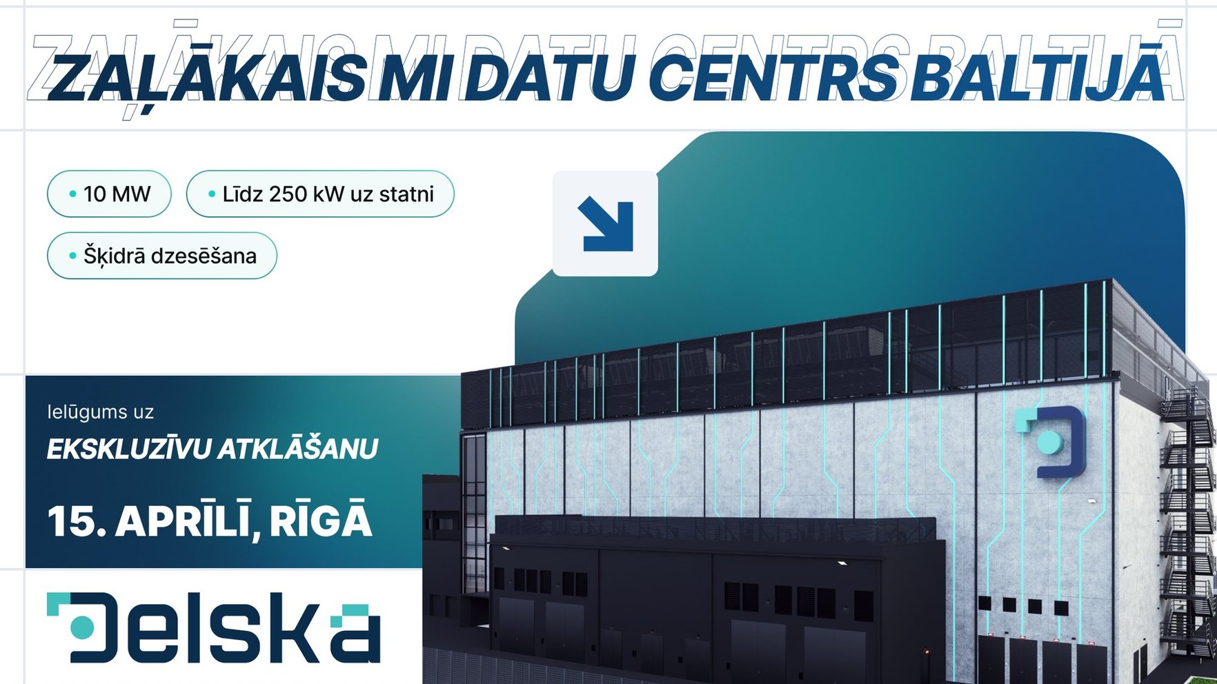 Delska Rīgā atklās 10 MW datu centru – vienu no ilgtspējas līderiem Baltijā