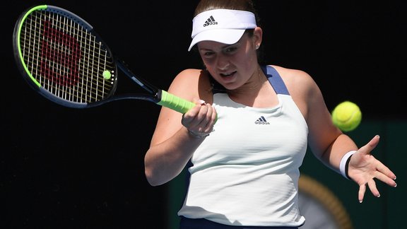 Teniss, Australian Open: Jeļena Ostapenko - Belinda Benčiča - 1