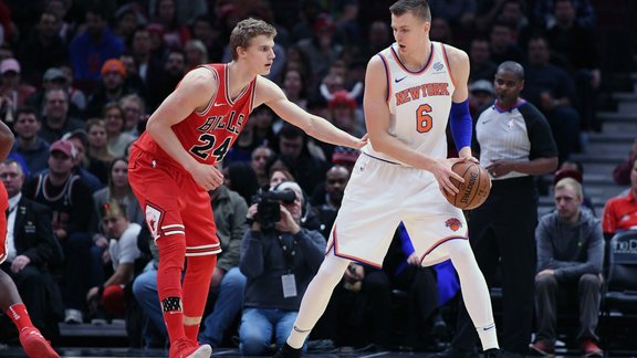 Porziņģis netrāpa izšķirošo metienu un 'Knicks' piekāpjas NBA pēdējā vietā esošajai 'Bulls' Porziņģis netrāpa izšķirošo metienu un 'Knicks' piekāpjas NBA pēdējā vietā esošajai 'Bulls'