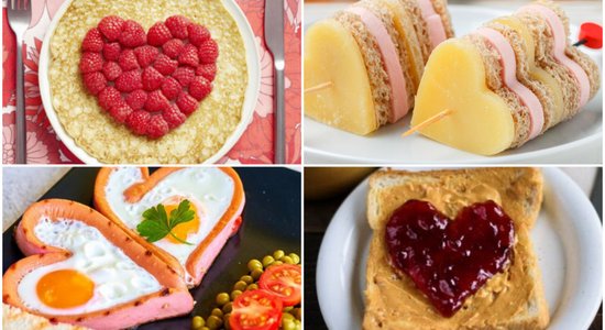 10 vienkāršas idejas romantiskām Valentīna dienas brokastīm