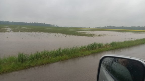 Foto: Vidzemē un Latgalē lauksaimniekus skāruši pamatīgi plūdi; Krauze uzdod apzināt skādi 