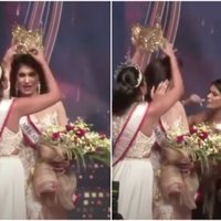 Video: Dramatiski notikumi skaistumkonkursā 'Misis Šrilanka'