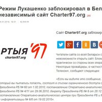 Baltkrievijā bloķē opozīcijas portālu ‘Harta 97’