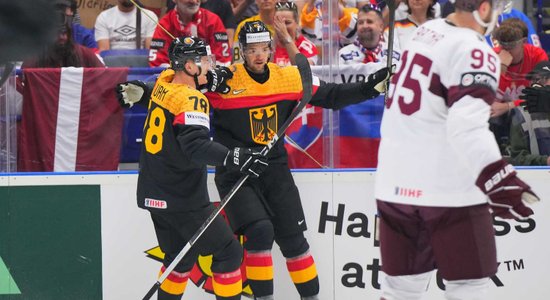 ФОТО, ВИДЕО. ЧМ по хоккею. Германия и США вытеснили Латвию из топ-4 в группе  