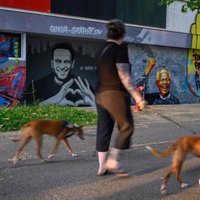 Ženēvā pirms Baidena un Putina tikšanās uzkrāsots grafiti ar Navaļniju