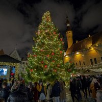 ФОТО, ВИДЕО: Вместо новогоднего салюта Пыхья-Таллин удивил грандиозным световым шоу