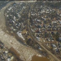 ВИДЕО: Затопленный Огре с высоты птичьего полета