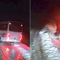 Video: Alūksnes novadā no ceļa noslīd un grāvī apgāžas satiksmes autobuss