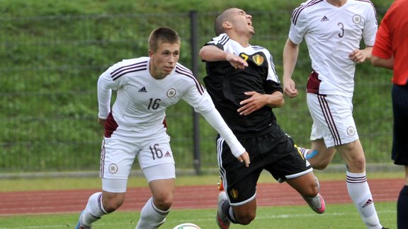 Latvijas U-21 futbola izlase EČ kvalifikācijas turnīra mačā zaudē Beļģijai - 5