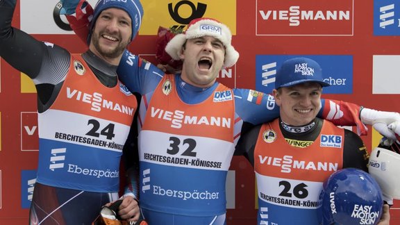 Luge, Ralf Palik (Germany), Semen Pavlichenko (Russia), Wolfgang Kindl (Austria) 