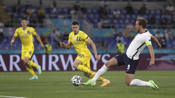 Futbols: Euro 2020: Ukraina - Anglija