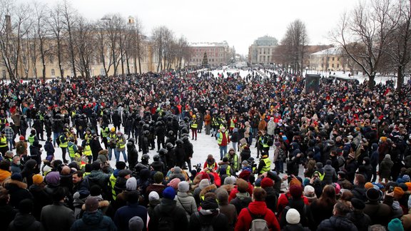 Krievija, protesti, Pēterburga, Navaļņijs