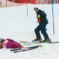 Foto: Kalnu slēpotāju cīņas FIS sacensībās Siguldā
