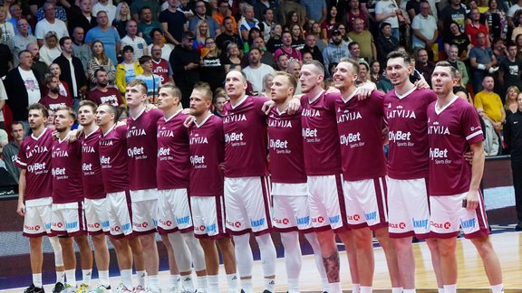 Basketbols, pārbaudes spēle: Latvija - Zviedrija