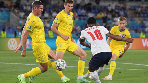 Futbols: Euro 2020: Ukraina - Anglija