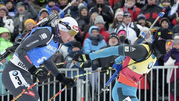 Martin Fourcade, Dominik Windisch Italy.Biathlon World Cup