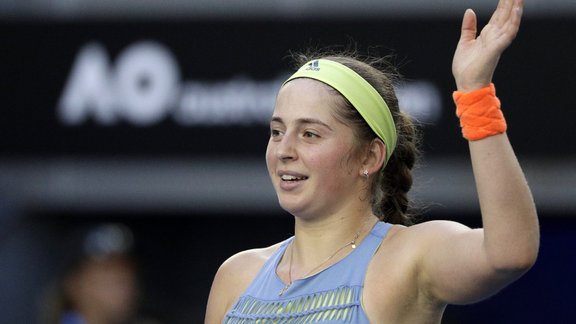 Teniss: Australian Open: Jeļena Ostapenko - Jinjina Duaņa