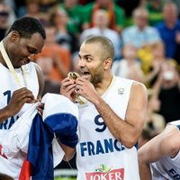 Fotoreportāža: Francijas ilgi gaidītā 'zelta' diena Eiropas basketbola čempionātā