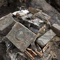 Foto: Rīgas pils arheoloģiskās izpētes laikā uziet nozīmīgas vēstures liecības