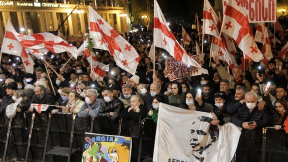 Sakašvili, protests, Gruzija