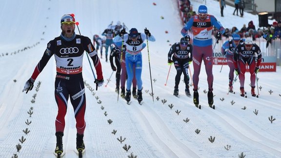 Martin Johnsrud Sundby won 15 km Mass start Tour de Ski 