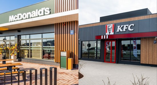 KFC un 'McDonald's' Rīgā atver jaunus restorānus tieši blakus