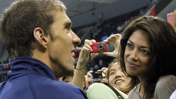 Michael Phelps and Nicole Johnson