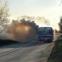 Video: Sestdien Bolderājā aizdedzies 'Rīgas satiksmes' pasažieru autobuss