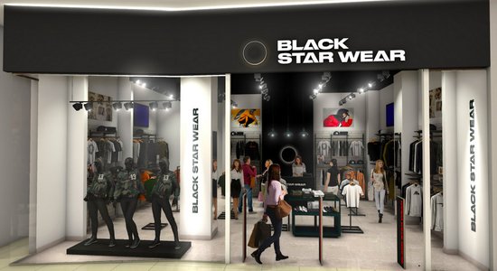 'Black star wear' apģērbus ar Krievijas prezidenta ģīmetni un armijas tematiku esot izpārdevis