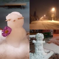 Video: Latvijā sagaidīts pirmais sniegs un tapuši dažāda izmēra sniegavīri