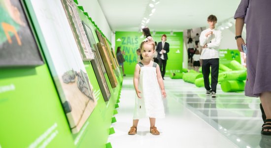 Foto: 'Zaļš un vēl zaļāks' – LNMM atklāta izstāde bērniem par mākslu un dabu