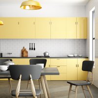 Saules pielieta: 7 idejas virtuves uzfrišināšanai dzeltenā krāsā