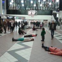 ФОТО: В торговом центре Origo прошел странный флешмоб