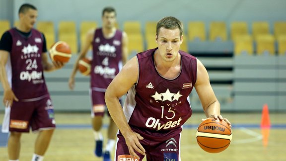 Latvijas basketbola izlases atklātais treniņš un preses konference - 5