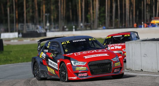 Rallijkross Rīgā: Baumanis otrais ar elektroauto, 'World RX' cīņas izvēršas dramatiskas